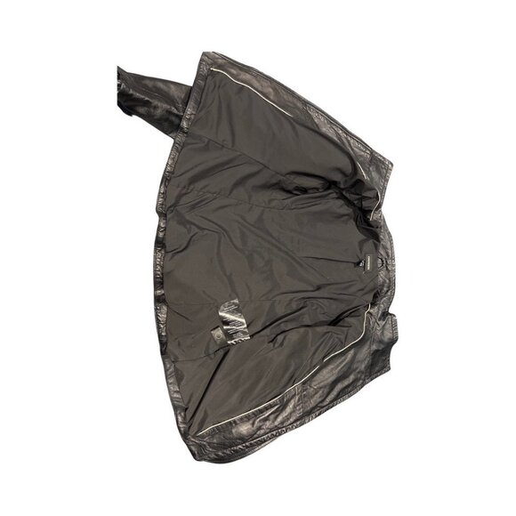 Danier Leather Women's Black Coat Jacket Size XS with Zippered Sleeve and Pocket - Picture 2 of 13